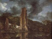 Jacob van Ruisdael Landscape with the Ruins of Egmond Castle at Egmond aan den Hoef china oil painting artist